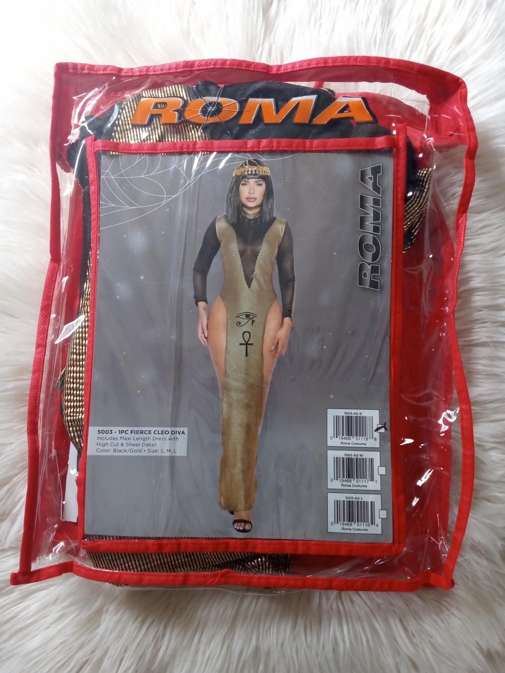 Roma Gold and Black Fierce Cleo Diva Costume (Packaged)